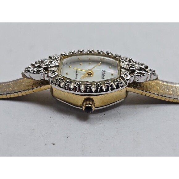 Dufonte Lucien Piccard Womens Diamond Watch Gold Tone Dainty Dress New Battery main image 5